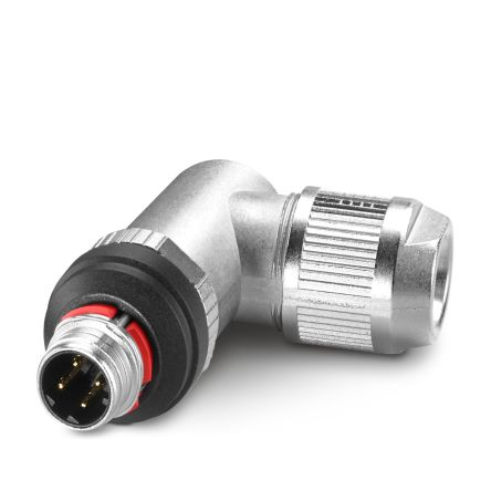 Phoenix Contact Industrial Circular Connectors, 4 Contacts, Cable Mount, M12 Connector, Plug, Male, SACC Series