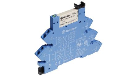 Finder 38 Series Interface Relay, DIN Rail Mount, 240V Coil, SPDT, 1-Pole, 6A Load