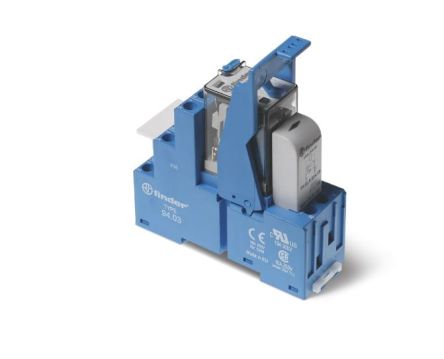 Finder 58 Series Interface Relay, DIN Rail Mount, 24V Coil, 3PDT, 3-Pole, 10A Load