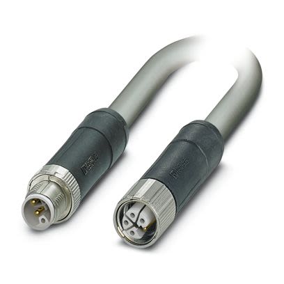 Phoenix Contact SAC, Unshielded, 3m 5 Core, Grey Polyurethane PUR Power Cable +80°C