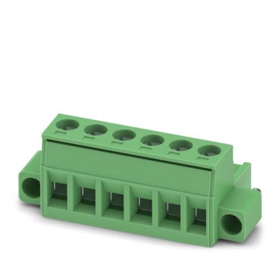 Phoenix Contact MSTB 2 Series PCB Connector, 6-Contact, 5mm Pitch, Screw, 1-Row, Screw Termination