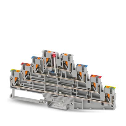 Phoenix Contact PT Series Series Terminal Block, 8-Way, 20A, 0.14 → 4 mm² Wire, Push In Termination
