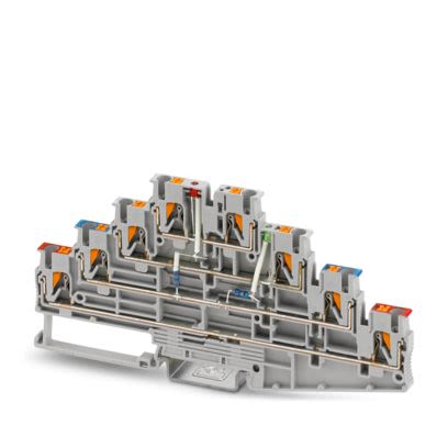 Phoenix Contact PT Series Series Terminal Block, 8-Way, 18A, 0.14 → 4 mm² Wire, Push In Termination