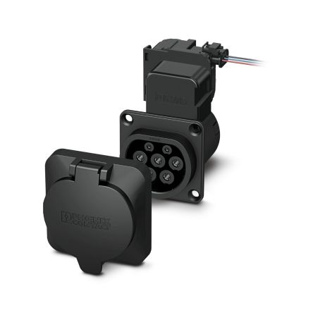 Phoenix Contact, EV-T2M3SO12 Socket Electric vehicle connector Socket, 32A, 500mm Cable