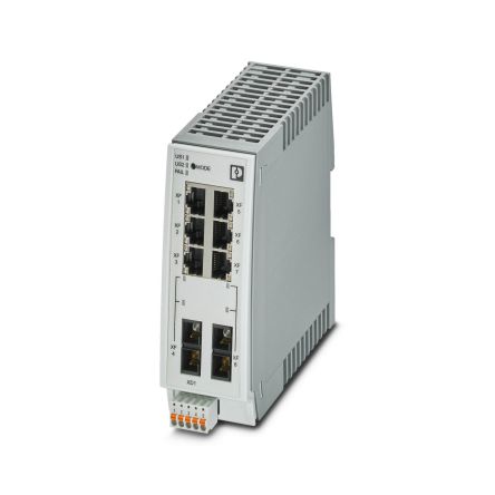 Phoenix Contact FL SWITCH Series DIN Rail Mount Ethernet Switch, 6 RJ45 Ports, 100Mbit/s Transmission, 24V