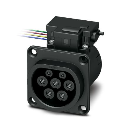 Phoenix Contact, EV-T2M3SO12 Socket Electric vehicle connector Socket, 32A, 500mm Cable