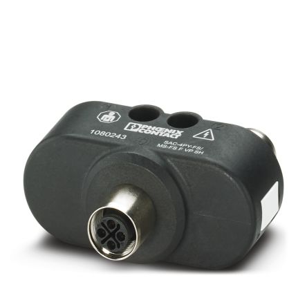 Phoenix Contact Y-Shaped 4 Pole M12 Plug to 4 Pole M12 Socket Adapter