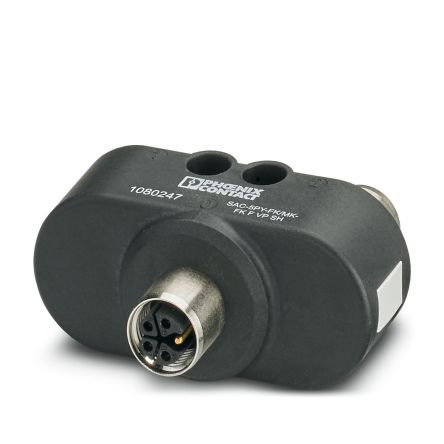 Phoenix Contact Y-Shaped 5 Pole M12 Plug to 5 Pole M12 Socket Adapter