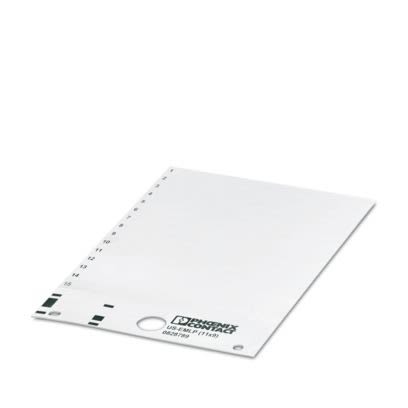 Phoenix Contact US-EML White on White Cable Labels, 9 mm Length, 1 mm Width, 9mm Label Length, 11mm Label Width