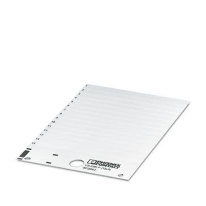 Phoenix Contact US-EML White on White Cable Labels, 9 mm Length, 35 mm Width, 9mm Label Length, 34.65mm Label Width