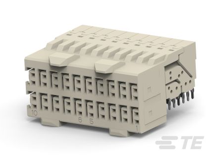TE Connectivity, Z-Pack 2.5mm Pitch High Speed High Speed Backplane Connector, Male/Female, Right Angled, 10 Column, 4