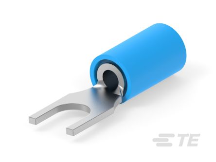 TE Connectivity PIDG Blue Insulated Spade Connector, Spade Tongue Terminal