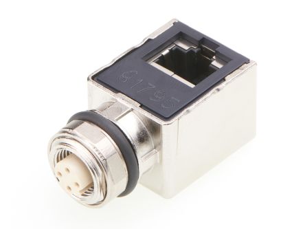 Molex 130054 Series Female Ethernet Connector, Panel Mount Right Angle 2 Port 4 -Way