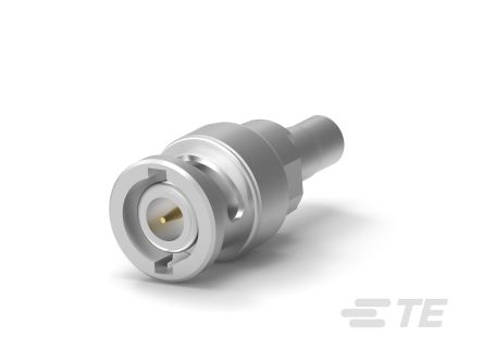 TE Connectivity 2-53 Series Plug Cable BNC Connector, Crimp Termination, Straight Body