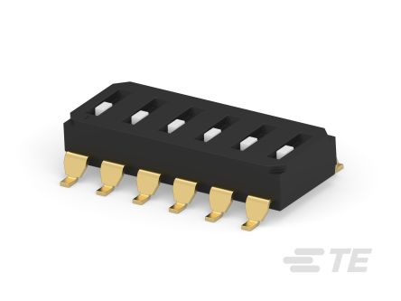 TE Connectivity 6 Way Surface Mount DIP & SIP Switch