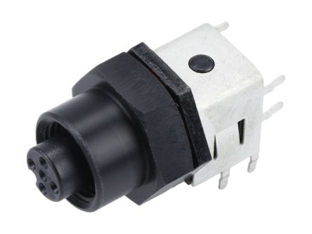 Molex Industrial Circular Connectors, 5 Contacts, PCB Mount, M12 Connector, Socket, Female, IP67, 120070 Series
