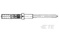 TE Connectivity Male Circular Connector Contact, Contact Size 16