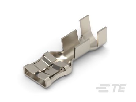 TE Connectivity 2178 Brown Uninsulated Receptacle Spade Connector, Quick Disconnect Receptacle