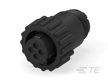 TE Connectivity, 1977 Compact Power Connector Cable Mount, Panel Mount Plug, 4, Plug In, Screw Down Termination, 600 V