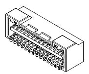 Molex 504187 Series Vertical Surface Mount PCB Header, 1.25mm Pitch, 2 Row(s), Unshrouded