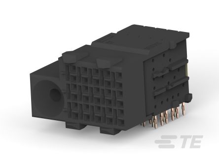 TE Connectivity Z-PACK 2.5mm Pitch High Speed Backplane Connector, Receptacle, Right Angle, 5 Column, 6 Row, 30 Way