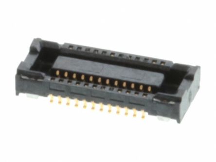 Molex 51338 Series Vertical Board Mount PCB Socket, 24-Contact, 2-Row, 0.4mm Pitch, Surface Mount Termination
