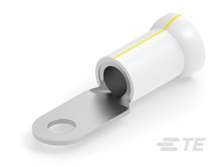 TE Connectivity PlastiGrip Insulated Ring Terminal, M6 Stud Size, Yellow