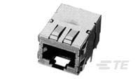 TE Connectivity 5406216-2 Series Ethernet Connector, Panel Mount, Cat4 Right Angle 1 x 1 Port