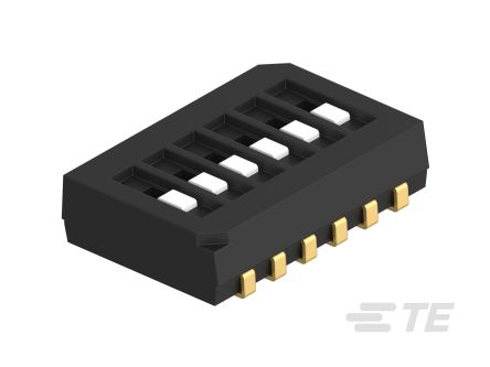 TE Connectivity 6 Way Surface Mount DIP Switch SPST, Recessed Actuator