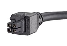 TE Connectivity 245132, Connector Cable Assembly, 3m, Black Nylon Power Cable