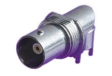 TE Connectivity 73171 Series Socket Bulkhead Mount BNC Connector, Right Angle Body