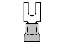 Molex 19131 Insulated Fork Terminal, 22AWG to 18AWG, M4 Stud Size PVC, Natural