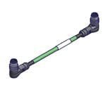 Molex TE Connectivity Straight M12 to Straight RJ45 Actuator/Sensor Cable, 500mm