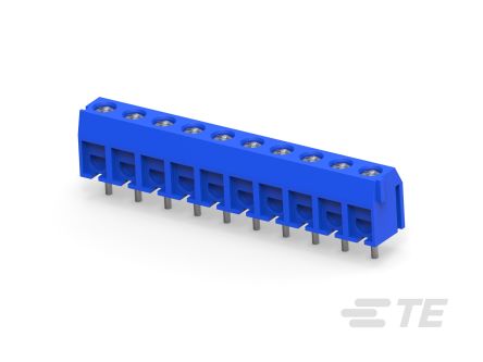 TE Connectivity Buchanan Series PCB Terminal Block, 10-Contact, 5mm Pitch, Board Mount, 1-Row, Solder, Through Hole