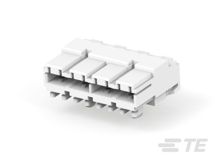 TE Connectivity RAST Series Right Angle Female Edge Connector, Cable Mount, 4-Contacts, 5mm Pitch, 1-Row, IDC