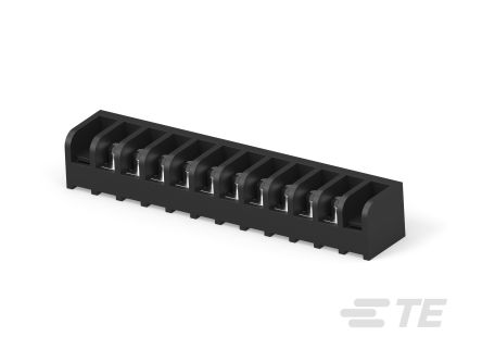 TE Connectivity PCB Terminal Block, 6.35mm Pitch, Panel Mount, PCB Mount, 1-Row