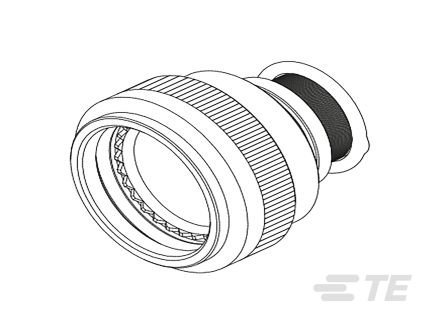 TE Connectivity, 66452Size 13mm Straight Circular Connector Backshell, For Use With Connector Backshells