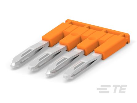 TE Connectivity, ENTRELEC SNK Jumper Orange Jumper Bar 4 Way 5.2mm Pitch