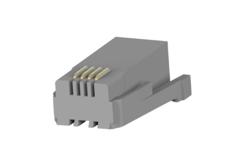 TE Connectivity 4-1716 Series Plug Ethernet Connector, Cable Mount Straight