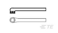 TE Connectivity Right Angle Heat Shrink Boot, Fluid Resistant Elastomer