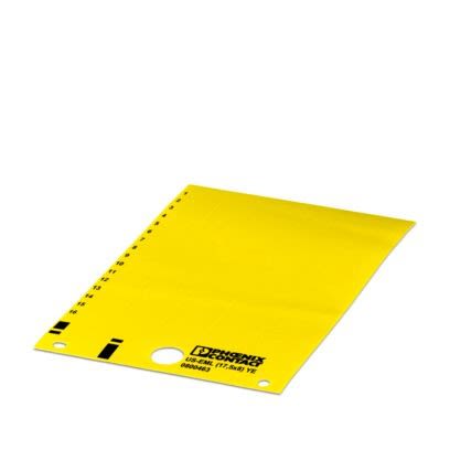 Phoenix Contact US-EML Yellow on Yellow Cable Labels, 8 mm Length, 17.5 mm Width, 8mm Label Length, 17.5mm Label Width