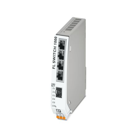 Phoenix Contact FL SWITCH 1104NT-SFP, Unmanaged 5 Port Ethernet Switch, RJ-45