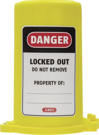 ABUS Red 1-Lock Polypropylene Cylinder Valve Lockouts, 9mm Shackle