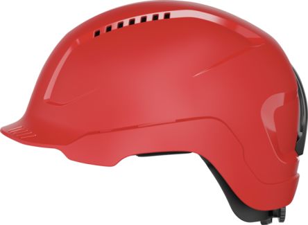 ABUS Red Safety Helmet, Adjustable, Ventilated