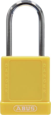 ABUS Key Lock Aluminium Safety Padlock, Keyed Alike, 6.35mm Shackle, 40.08mm Body