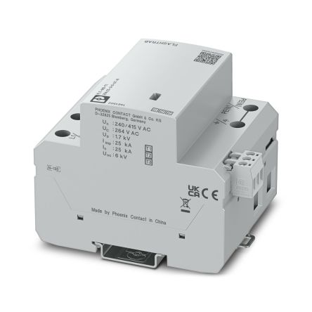 Phoenix Contact 3 Phase Surge Arrester, 25kA, 264V ac, DIN Rail Mount