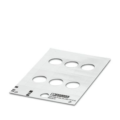 Phoenix Contact US-EML White on White Cable Labels, 66 mm Length, 30 mm Width, 66mm Label Length, 30mm Label Width