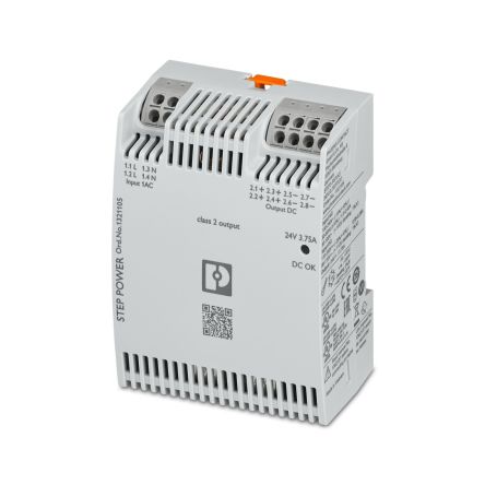 Phoenix Contact STEP3 DIN Rail Power Supply, 100 → 240V ac ac, dc Input, 24V dc dc Output, 3.75A Output, 90W