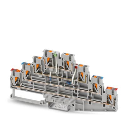 Phoenix Contact PT Series Series Terminal Block, 8-Way, 18A, 0.14 → 4 mm² Wire, Push In Termination