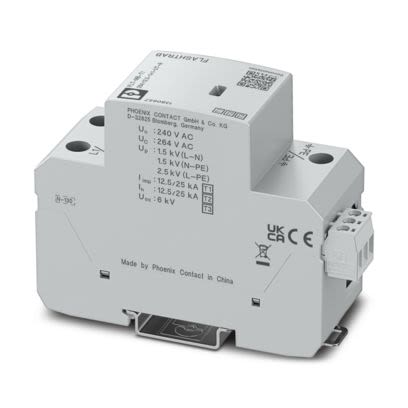 Phoenix Contact, FLT-MB Surge Arrester 264 V ac Maximum Voltage Rating 50kA Maximum Surge Current Surge Arrester